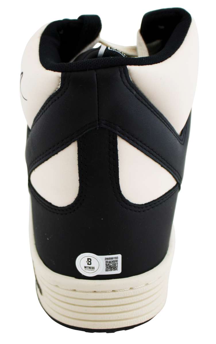 
Lakers Magic Johnson Signed Left Black & White Converse Weapon Shoe BAS Wit 3