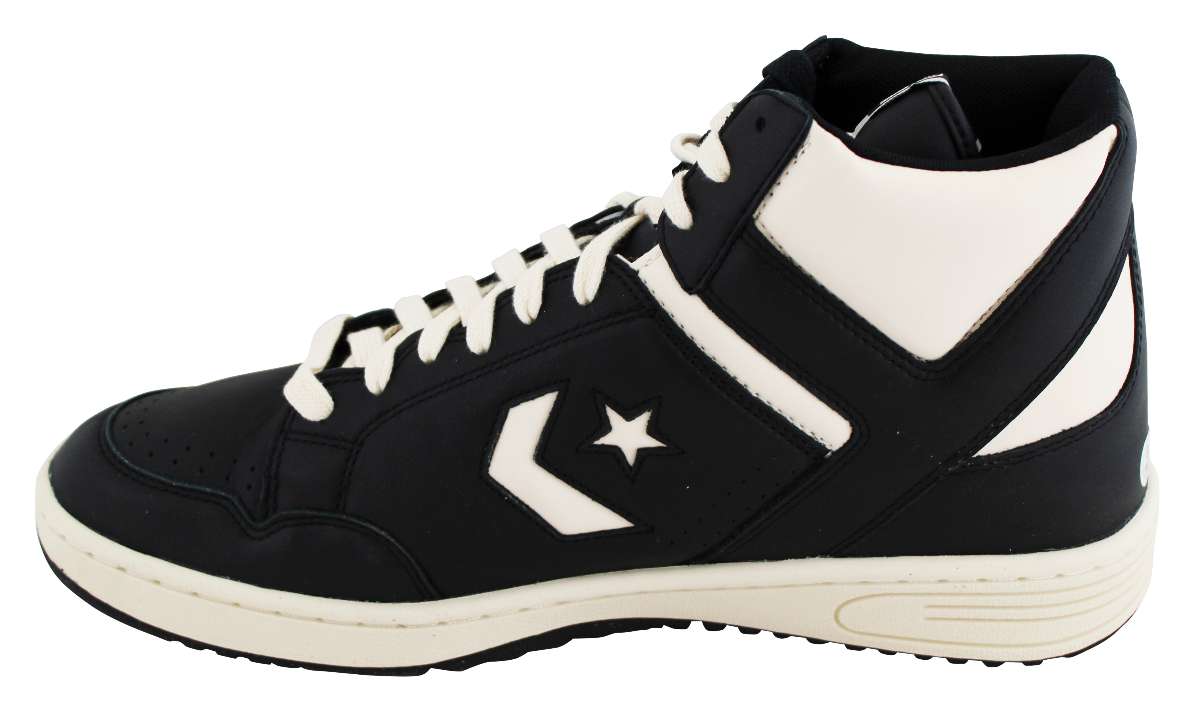 
Lakers Magic Johnson Signed Right Black & White Converse Weapon Shoe BAS Wit 3