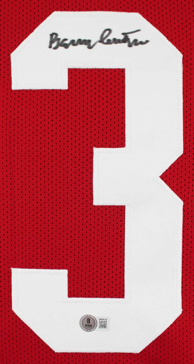 
Oklahoma Barry Switzer Authentic Signed Maroon Pro Style Jersey BAS Witnessed