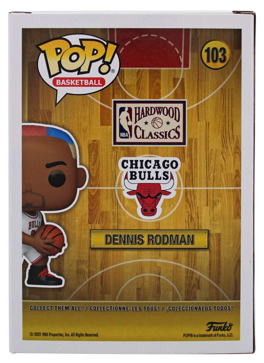 
Bulls Dennis Rodman Authentic Signed #103 Funko Pop Vinyl Figure BAS Witnessed