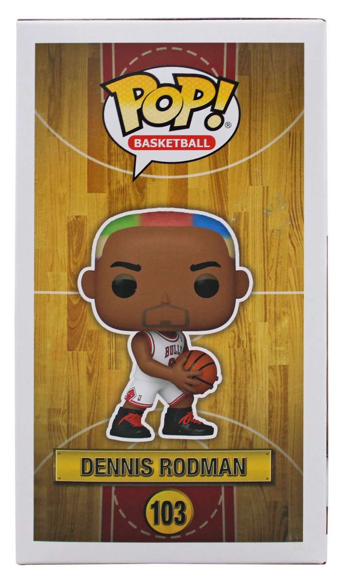 
Bulls Dennis Rodman Authentic Signed #103 Funko Pop Vinyl Figure BAS Witnessed