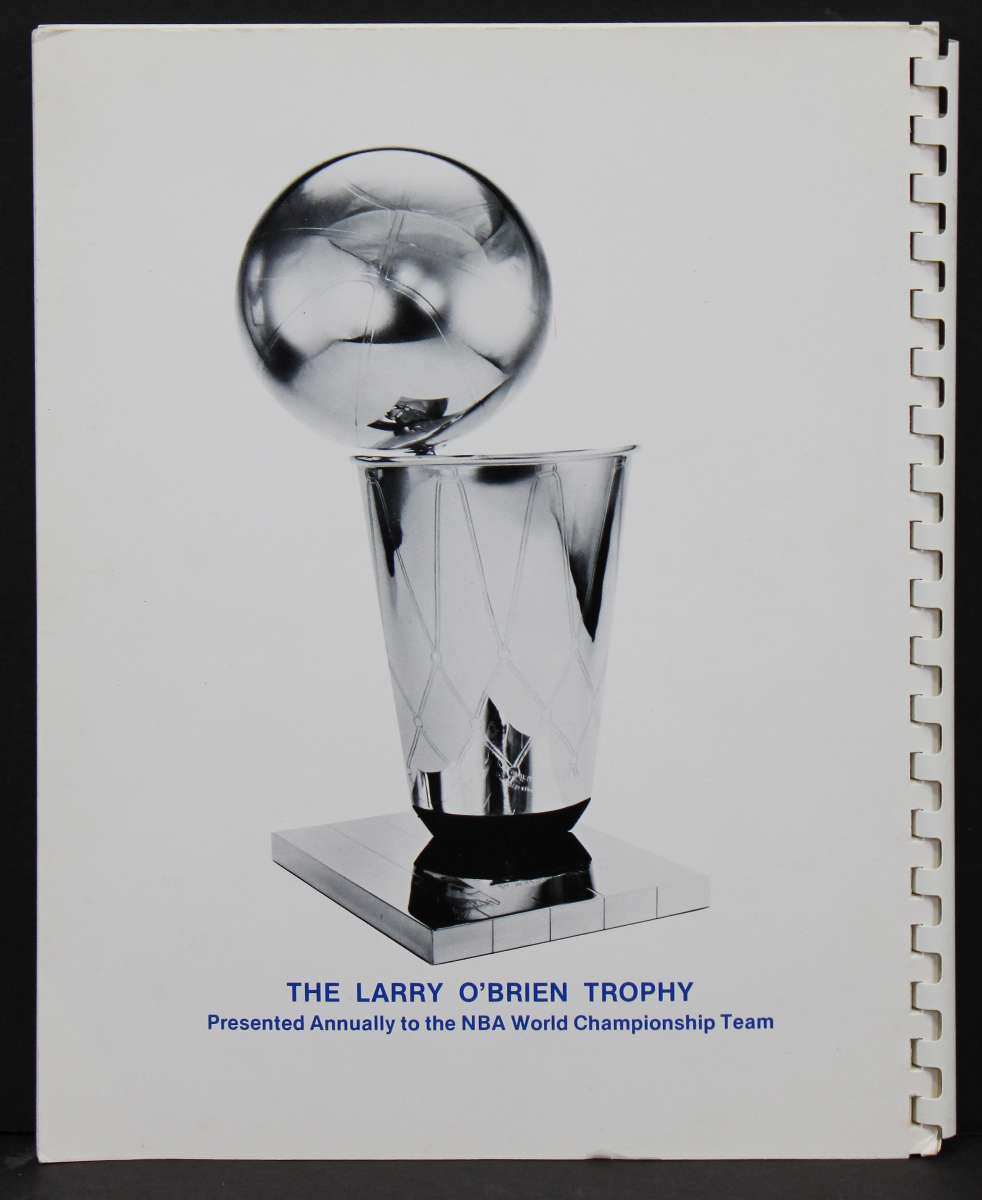 
Lakers Magic Johnson 1987 NBA FInals Media Guide Autographed BAS Witnessed