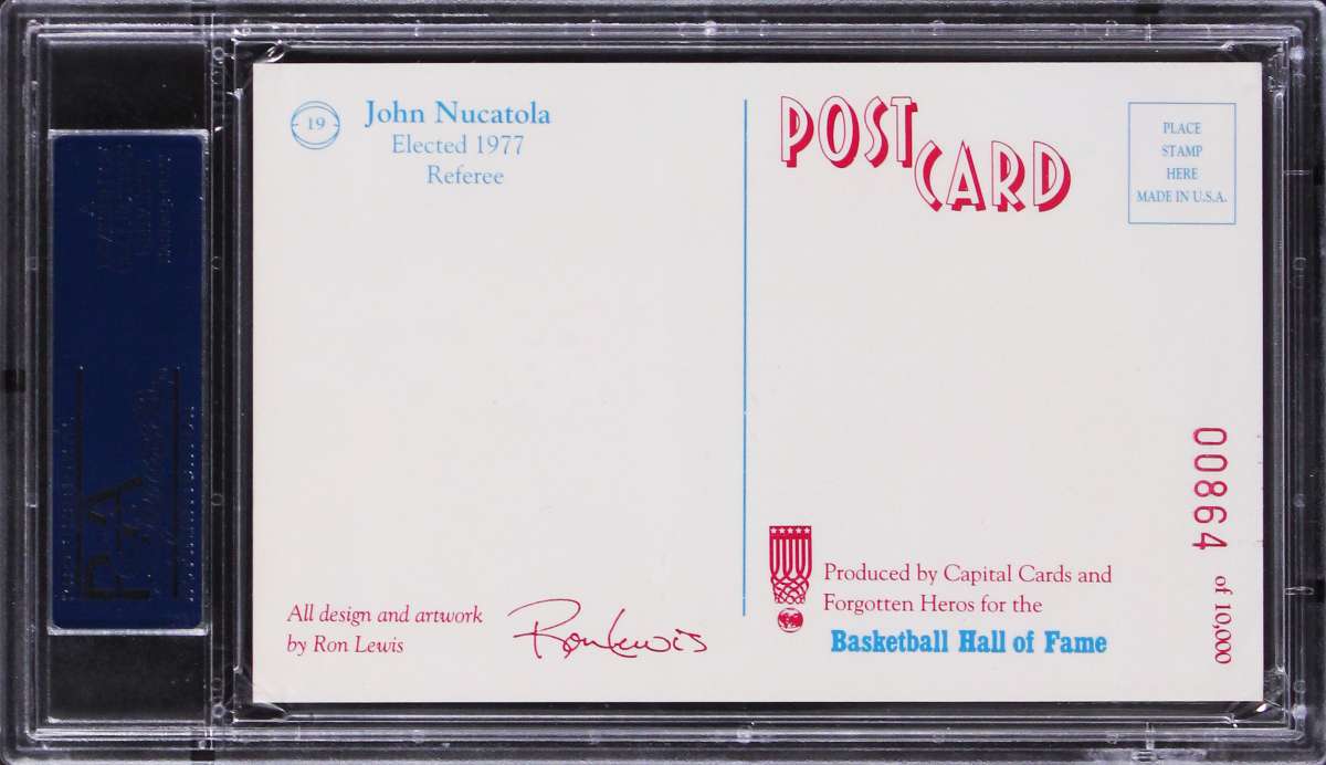 
John Nucatola Authentic Signed 3.5x5.5 1992 Center Court #19 Postcard PSA Slab