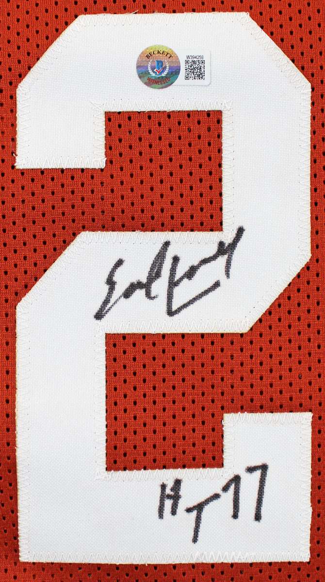 
Texas Ricky Williams & Earl Campbell Signed Burnt Orange Pro Style Jersey BAS W