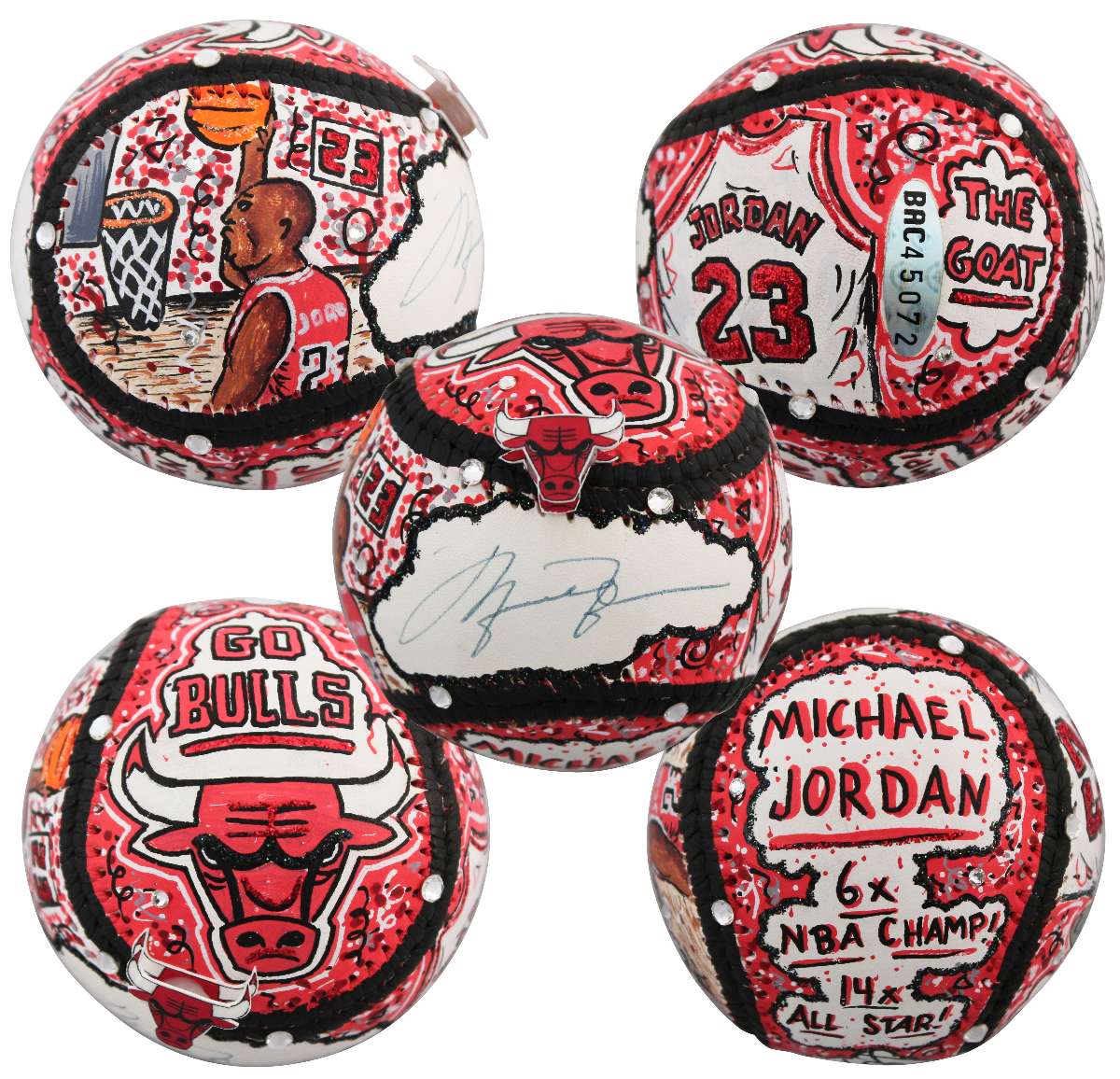 
Bulls Michael Jordan Signed Charles Fazzino Artwork Baseball Auto 9 BAS #AE13385